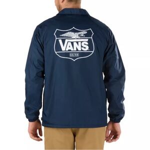 Rare-Vans Navy Jacket Torrey 66/99 Snap Front Windbreaker Mens Small